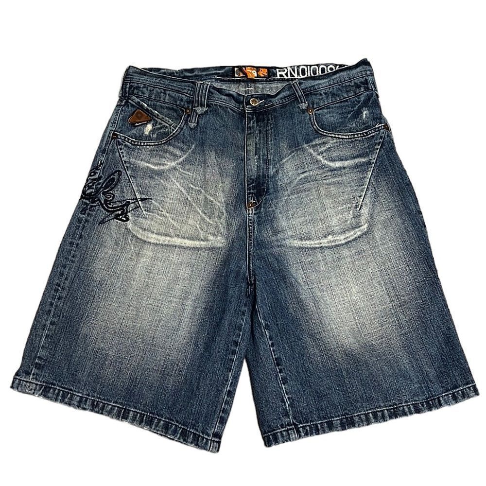 Akademiks embroidered Jean shorts